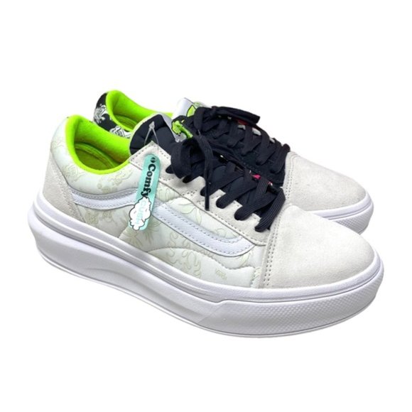 VANS Old Skool Overt CC Shoes Men Low Suede Canvas White Multi Skate VN0A7Q5E6GL - Picture 8 of 10